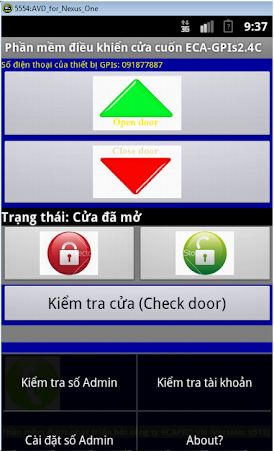Bộ ĐK cửa, cổng bằng điện thoại di động, ECA-GPIs2.4C-Android