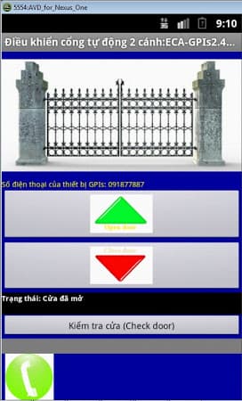 Bộ ĐK cửa, cổng bằng điện thoại di động, ECA-GPIs2.4C-Android