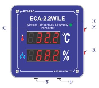 Module kết nối nhiệt độ và độ ẩm không dây ECA-2.2WiLE